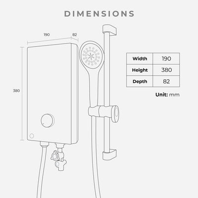 Instant Water Heater with One Knob Simple Control