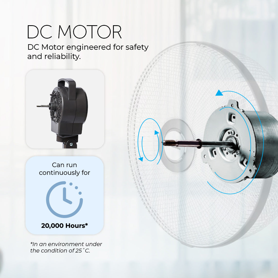 7 Blades DC Stand Fan with Remote Control (36cm/14”)
