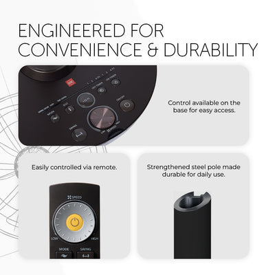 7 Blades DC Stand Fan with Remote Control (36cm/14”)