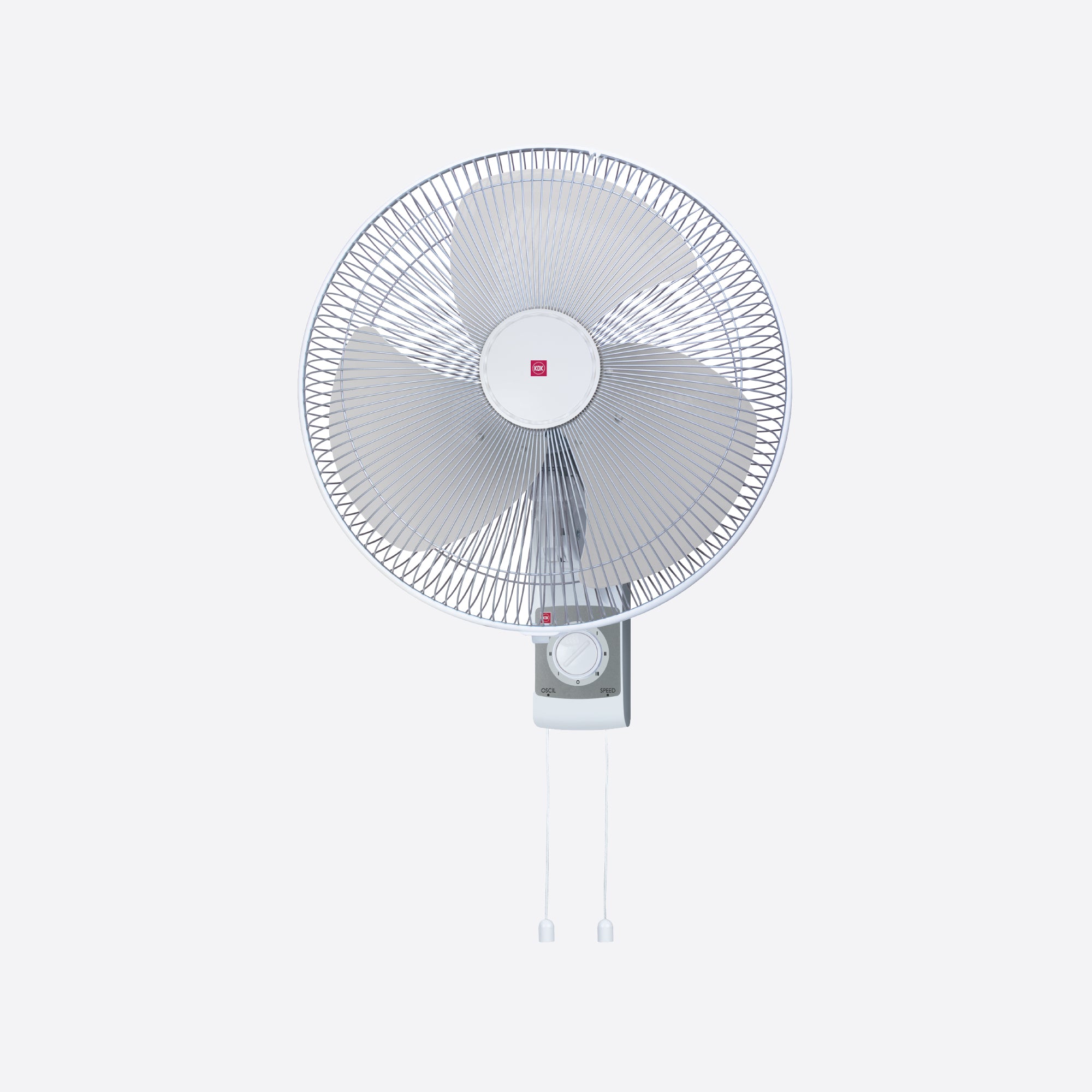 3-speed Wall Fan with Pull Switch Oscillation Control - Metal Blade (40cm/16”)