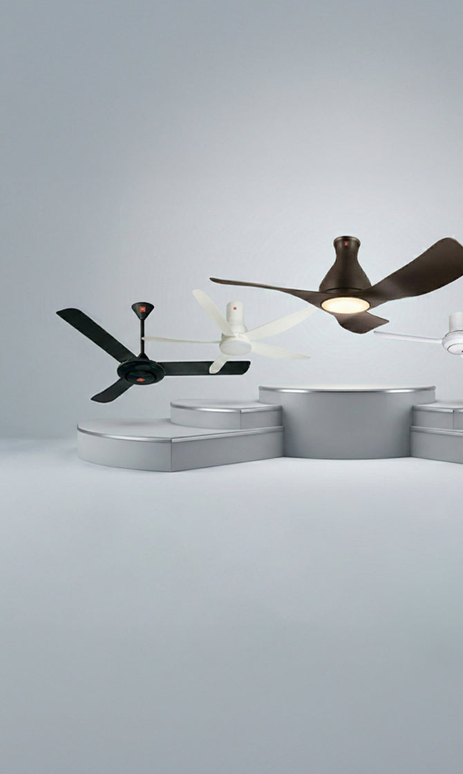グランド・ファンク SHM-CD8セット 3-Blades AC Ceiling Fan with Regulator Control (120cm) – KDK Singapore