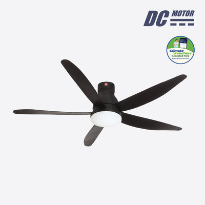 5-Blades Remote Control DC Ceiling Fan with LED Light (150cm)
