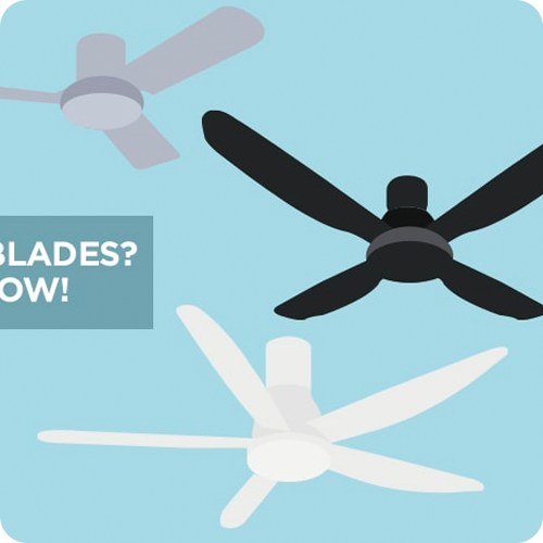 3, 4 or 5 Ceiling fan blades - What you should know?